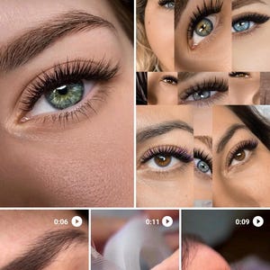 Puede incluir: Primer plano de un ojo con pestañas largas y oscuras. El ojo es verde y las pestañas son muy largas y gruesas. También se puede ver la ceja de la persona.