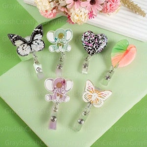Real Flower Nursing Badge Reel, Floral Retractable Nursing Badge Holder, Alligator Clip Badge Holder, Birthday Gift, Nurses Gifts