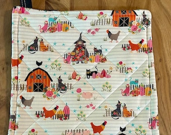 Fall/ Halloween Quited Hot pad