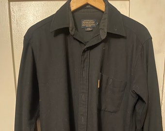 Pendleton Black Wool Trail Shirt size small