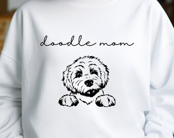Doodlle Mom Crewneck Sweatshirt Perfect for Dog Lovers Show off your pup pride