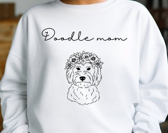 Doodle Mom  Crewneck Sweatshirt Perfect for Dog Lovers Show off your pup pride