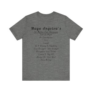 Inspirational Maya Angelou quote T-shirt, motivational success rules top, self-empowerment tee, perfect gift, bestselling Etsy shirt Deep Heather