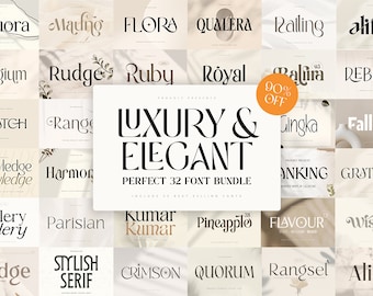 Luxe elegante lettertypebundel – 32 logo- en bruiloftlettertypen
