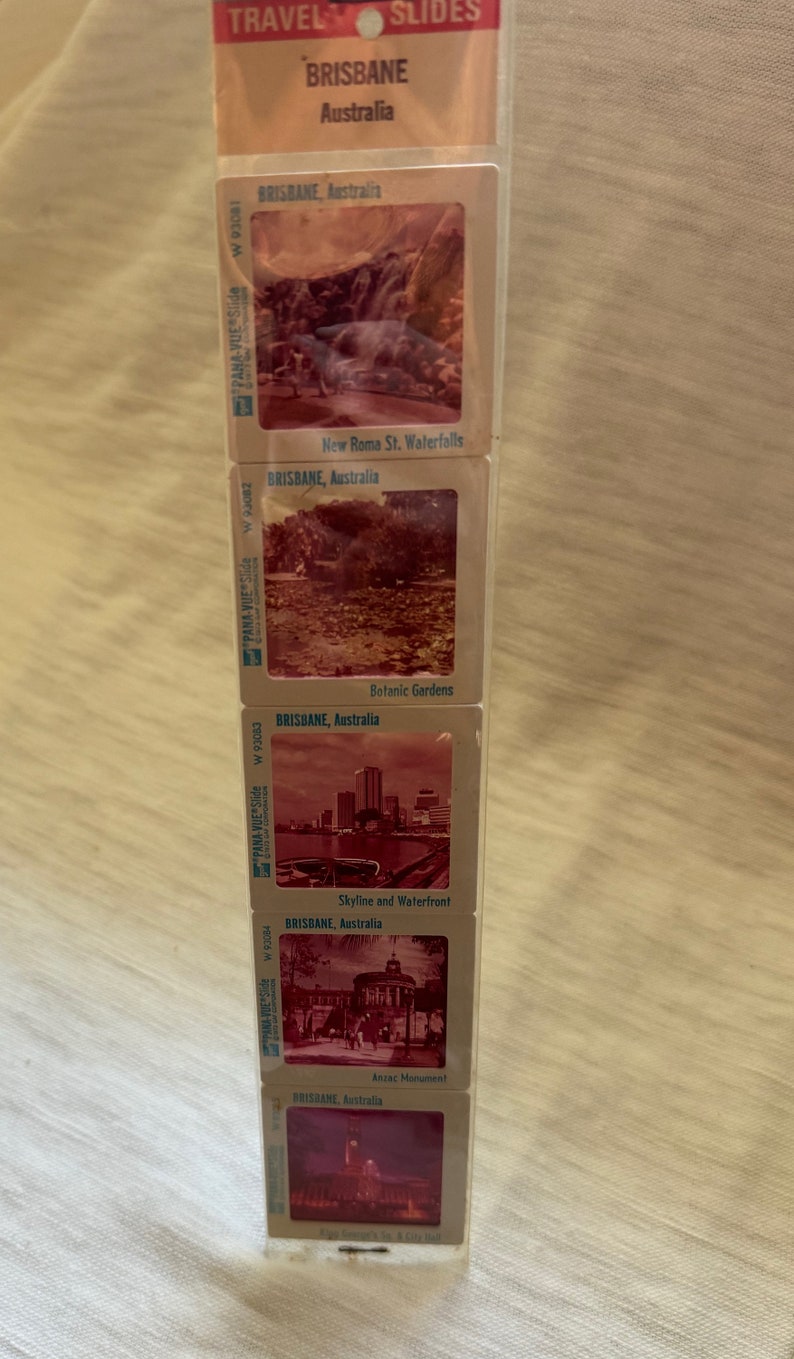 Australian Souvenir 35mm Travel Slides by Pana-Vue gaf 15 Slide images In Original Packaging Melbourne, Queensland, Brisbane Tourism set image 5