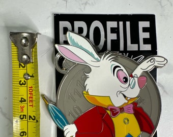 Disney Limited Edition Pin White Rabbit Alice in Wonderland WDI Profile Fantasy LE 50 Hard Enamel Translucent Trading Collectible