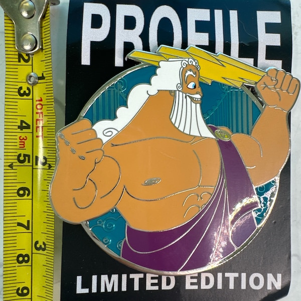 Disney Limited Edition Pin Zeus Heroes Hercules Megara Profile Series WDI Fantasy LE 50 3D Trading Collectible Art GLOWS in dark