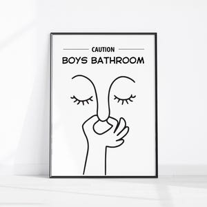 Bathroom Wall Decor Bad Smell Humorous Wall Art Funny Toilet Poster Caution Boys Bathroom Print Guest Toilet Digital Download Mens Restroom