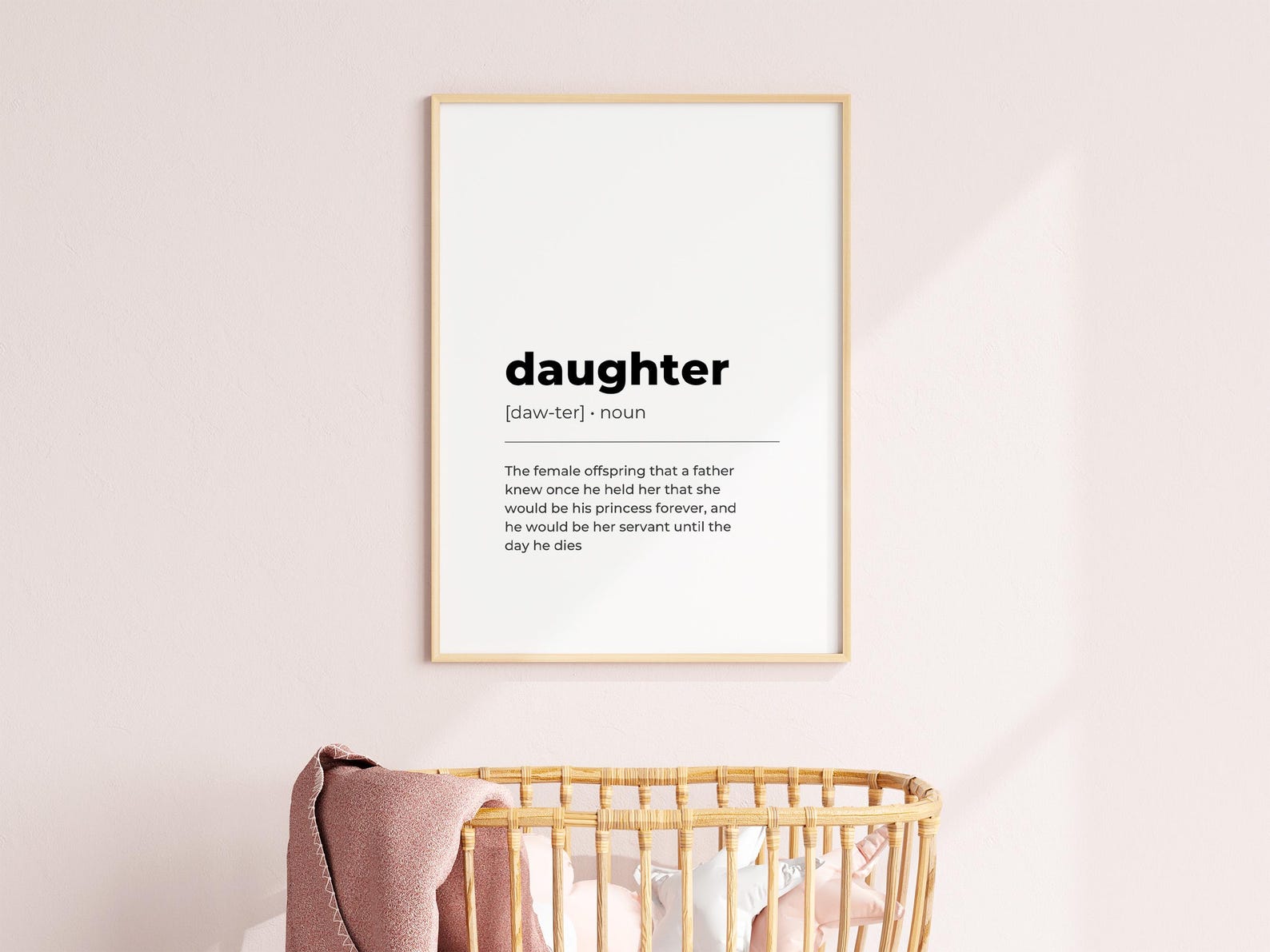Daughter Definition Print, Printable Wall Art Quotes Instant Download ...