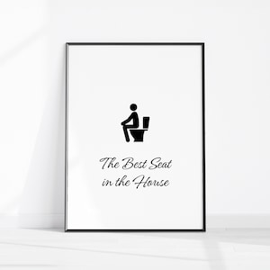 Funny Toilet Print, Trendy Bathroom Wall Art, Fun Bathroom Quote, Funny Bathroom Printable, Restroom Wall Decor, Fun Washroom Digital Print