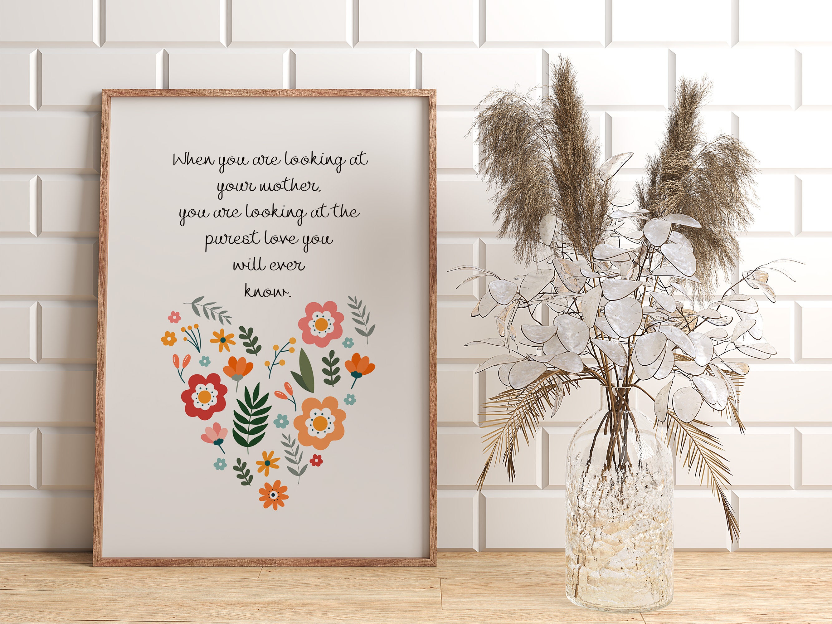 Mothers Love Quote Print, Mom Birthday Print, Mother Gift Instant ...
