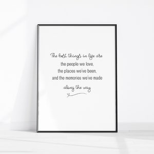 Cita inspiradora, Lo mejor de la vida, Citas positivas, Decoración imprimible para el hogar, Regalos para mejores amigos, Arte mural para la sala de estar, Decoración de la cocina