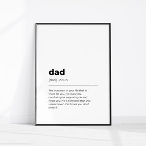 Dad Definition Meaning, Printable Wall Art Dad Gift, Father’s Day Print, Dad Definition Quote, Dad Birthday Gift, New Dad Gift Digital Print