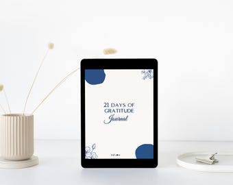 21 Days of Gratitude Challenge Journal | Self-Discovery, Goal Setting and Habit Tracker | Digital and Printable