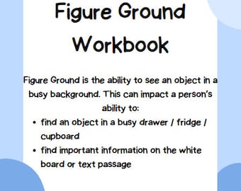 Figure Ground Visual Perception Workbook | 8 OT Worksheets | Occupational Therapy Printable | Visual Scanning & Discrimination Activities