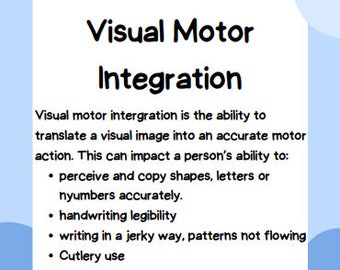 Visual Perception Workbook: Visual Motor Integration