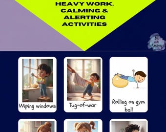 Sensory Diet Cards | Heavy Work + Calming + Alerting | OT Sensory Tools for Home & Classroom | Printable Cards