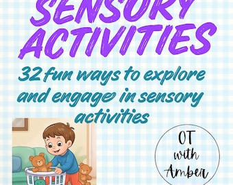32 Sensory Activities for Kids | Sensory Regulation and Exploration | OT Inspired Play | Printable Therapy Workbook
