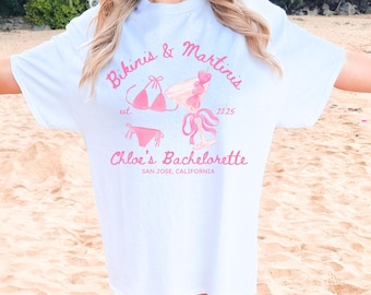 Bikinis und Martinis Bachelorette Party Shirt, Strandausflug Geschenk