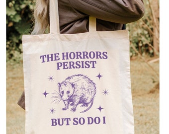 Die Horrors Persist Possum Grafik-Einkaufstasche, psychische Gesundheit