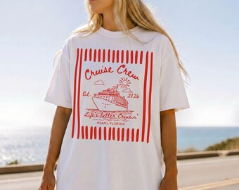 Benutzerdefinierte Kreuzfahrt, die passende Hemden | Familie Kreuzfahrt T-Shirts | Mädchen Reise Kreuzfahrt T-Shirts | Personalisierte Gruppe Urlaub Shirts | Cruise Squad T-Shirt