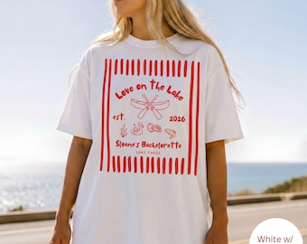 Bachelorette Party Shirt Liebe auf dem See Themed Tee Benutzerdefinierte Bach Top Braut Squad Kleidung Personalisierte Gruppen Outfit Passende Event Kleidung