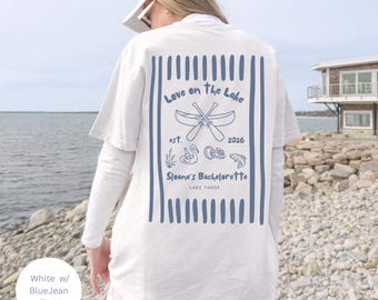 Bachelorette Party Shirt Love on the Lake Themed Tee Custom Bach Top Bridal Squad Clothing Personalized Group Outfit Matching Event Attire