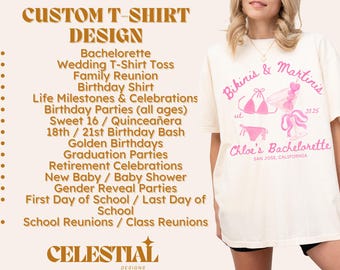 Individuell angefertigtes T-Shirt Design, Junggesellinnenabschied, Hochzeit, Geburtstag (Digitale Datei)