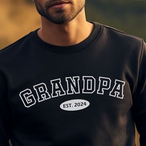Opa Est. 2024 op Unisex Sweatshirt, Opa Cadeau, Opa Trui, Nieuwe Opa Cadeau, Nieuwe Opa Cadeau, Nieuwe Opa