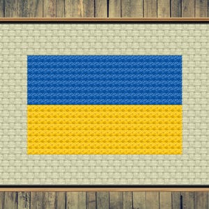 Ukraine Flag Cross Stitch Pattern