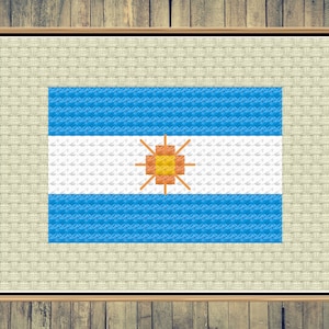 Argentina Flag Cross Stitch Pattern