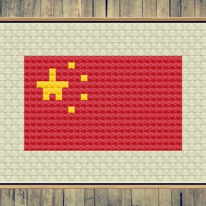 China Flag Cross Stitch Pattern