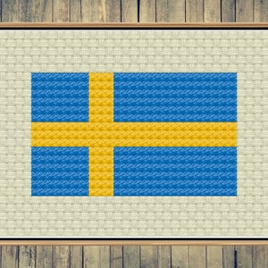 Sweden Flag Cross Stitch Pattern