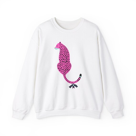 Cheetah print crewneck sale