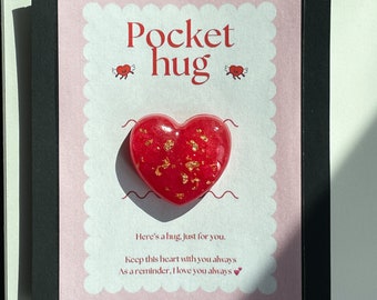 Pocket Hug Heart, a small cute thoughtful gift and token of love for your loved one, anniversary gift