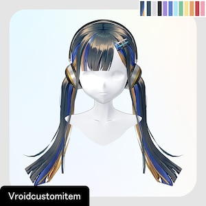 VRoidStudio: Dreamlike Tunes twin tails (12 colors included)