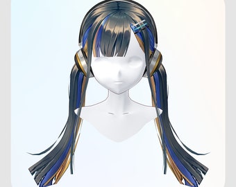 VRoidStudio: Dreamlike Tunes twin tails (12 colors included)