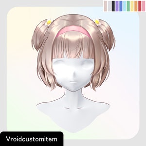 VRoidStudio: Egg Hunter&#39;s half twin tails (11 colors included)