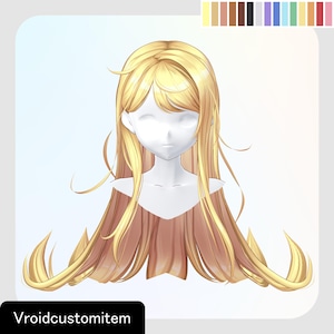 VRoidStudio: Daydreamer&#39;s Curiostity Long Hair (16 colors included)