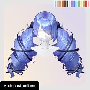 VRoidStudio: Young Mistress&#39; twin drills (16 colors included)