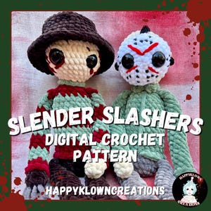 Slender Slasher Bundle *CROCHET PATTERN* Hockey Mask & Nightmare Slasher PDF