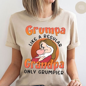Vintage Disney Grumpy Dwaft Shirt, Funny Grumpa Like A Regular Grandpa Tshirt, Disney Father'S Day Tee, Father's Day Gift, Gift For Dad