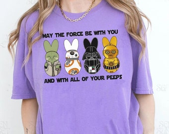 Camisa Disney Star Wars Easter Peeps, camiseta Star Wars Happy Easter, camiseta Galaxy'S Edge Trip, coincidencia del día de Star Wars, que el 4 de mayo esté contigo