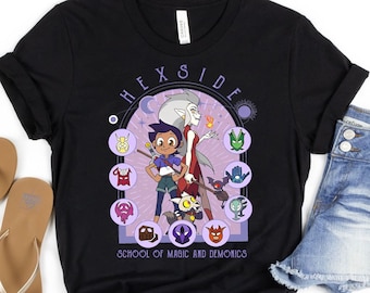 Retro Disney Das Eulen-Haus-Hemd, lustiges Eulen-Haus Hexside Schule-T-Shirt, Wdw Magie Königreich-T-Stück, Disneyland-Reise-Familien-Outfits