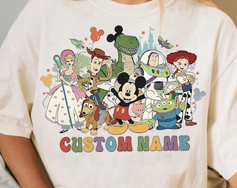 Personalized Disney All Characters Group Shirt, Mickey And Friends T-shirt, Disney Pixar Toy Story Tee, Disney Family Vacation Trip 2025