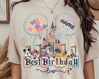 Personalized Mickey And Friends Shirt, Best Birthday Ever T-shirt, Custom Disney Birthday Matching Tee, Disneyland Trip, WDW Magic Kingdom