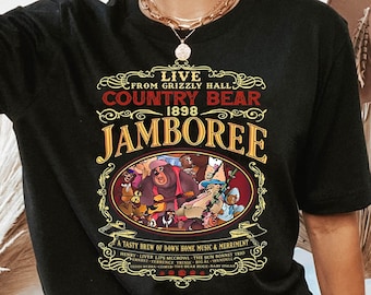 Vintage Disney Country Bear Jamboree Group Movie Shirt, Live From Grizzly Hall T-shirt, Wdw Magic Kingdom Tee, Disney Group MAtching Shirt
