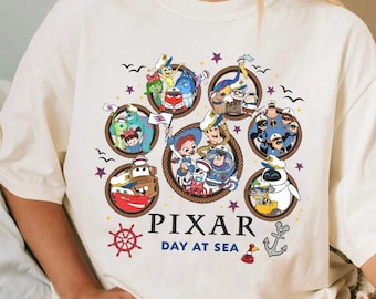 Vintage Disney Cruise Line Pixar Day At Sea 2025 Shirt, Disney Pixar Toy Story Cruise Line Tshirt, Disney Family Cruise Vacation Trip