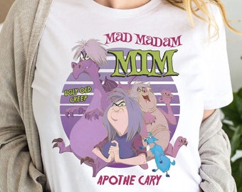 Vintage Disney schurken Mad Madam Mim shirt, het zwaard in de steen T-shirt, Wdw Magic Kingdom Tee, Disneyland bijpassende vakantiereis