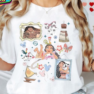 Disney Moana Shirt, Moana Characters Tshirt, Hei Hei and Pua Shirt, Disneyworld Disneyland shirts, Matching Family Disney Tee, Princess Tee